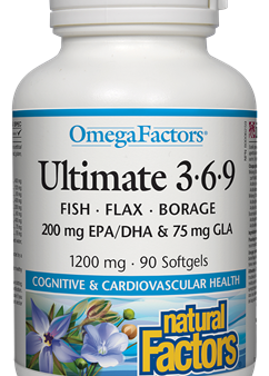 Natural Factors OmegaFactors Ultimate 3-6-9 1200 mg (180 Softgels) For Sale