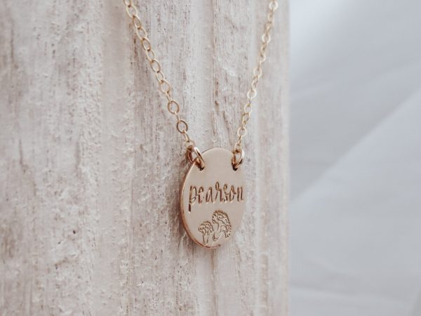 Birth Flower Personalized Name Necklace For Sale