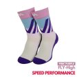 Motive Sock Speed Performance Fly - High Crew Pink Purple Fashion