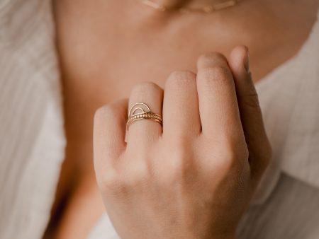 Hammered Rainbow Ring For Discount