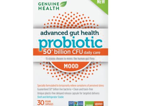 Genuine Health Advanced Gut Health Probiotic Mood 50 Billion CFU (30 VCaps) Online