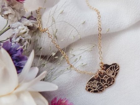 Birth Flower Aspen Mini Hearts Necklace Online now