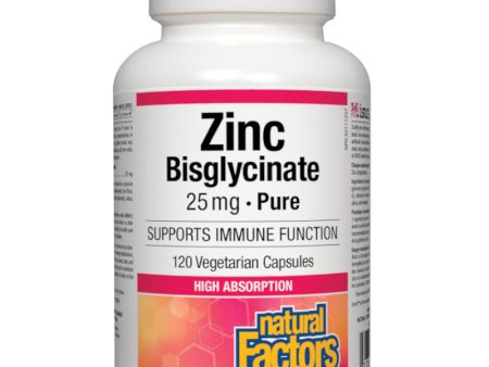 Natural Factors Zinc Bisglycinate 25 mg (120 VCaps) Fashion