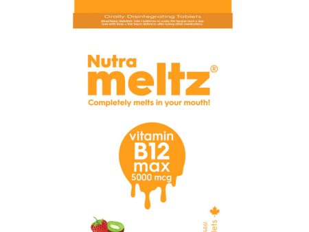 Nutrameltz Vitamin B12 Max 5000 mcg - Strawberry (60 Tablets) on Sale