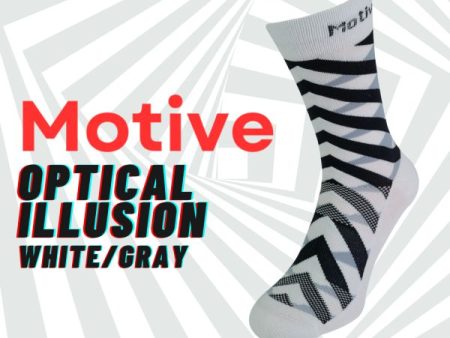 Motive Sock Sport Performance Illusion Crew - White Grey For Cheap