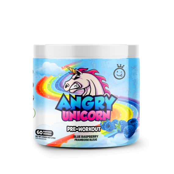 Yummy Sports Angry Unicorn Pre-workout - Blue Raspberry (270 g) Sale