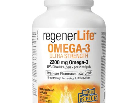 Natural Factors RegenerLife Omega-3 Ultra Strength 2200 mg For Discount