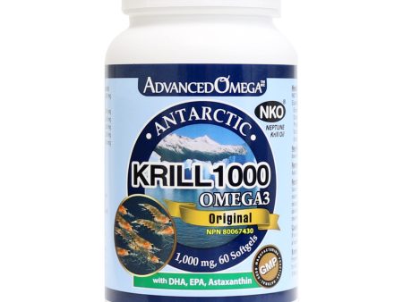 Advanced Omega Antarctic Krill 1000 Omega 3 Original 1000 mg (60 Softgels) Hot on Sale