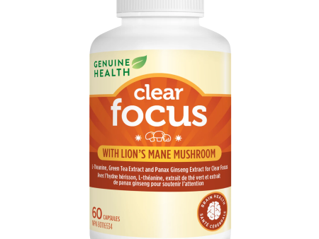 Genuine Health Clear Focus with Lion s Mane Mushroom (60 Capsules) Fashion