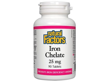 Natural Factors Iron Chelate 25 mg (90 Tablets) on Sale