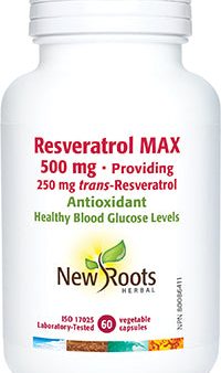 New Roots Resveratrol Max 500 mg (60 VCaps) on Sale