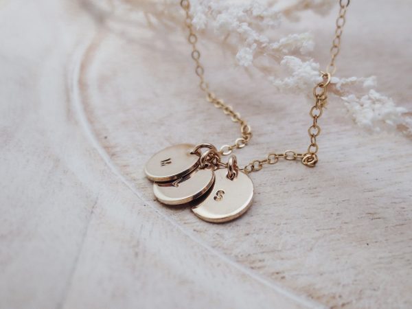 Mini Initial Discs Cluster Necklace Online Hot Sale