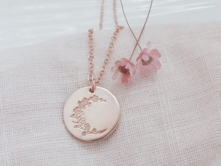 Floral Moon Necklace Cheap