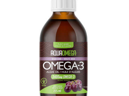 AquaOmega Plant-Based Omega 3 3400 mg - Grape (225 mL) Discount