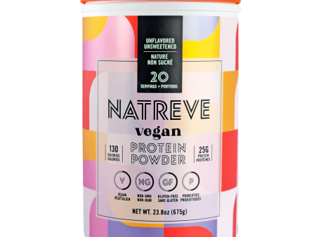 Natreve Vegan Protein - Unflavoured   Unsweetened (1.49 lbs) on Sale