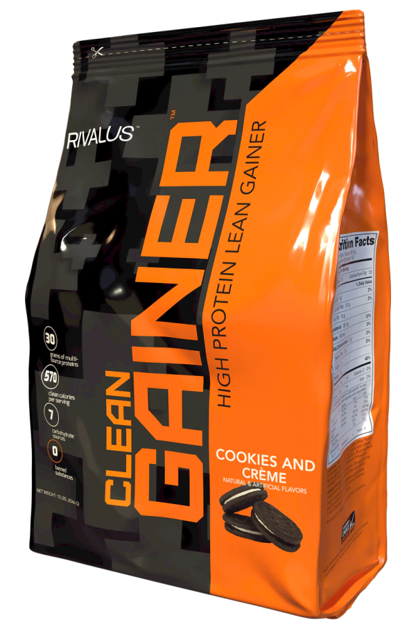 Rivalus Clean Gainer Protein Powder - Cookies & Creme Online Hot Sale