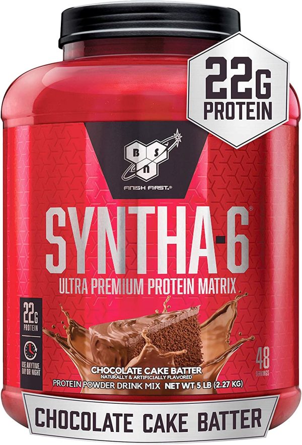 BSN SYNTHA-6 Protein Powder - Chocolate Cake Batter (5 lbs) Discount