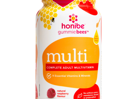 Honibe Gummiebees Multi Complete Adult Multivitamin - Natural Raspberry (70 Gummies) Discount