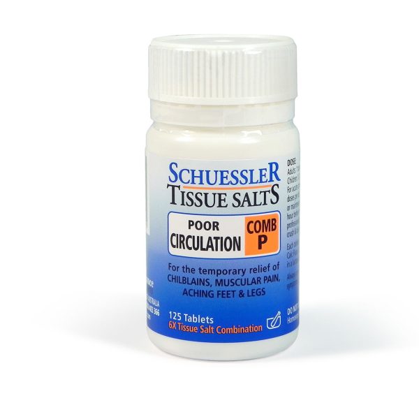 Schuessler Tissue Salts Comb P Poor Circulation (125 Tablets) Online now