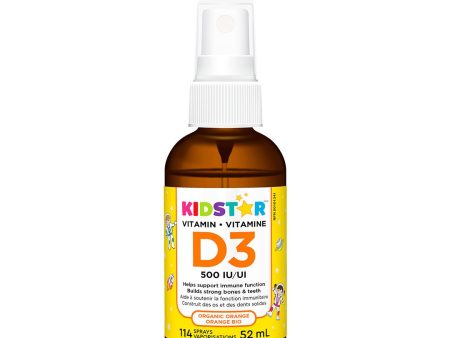 KidStar Nutrients Vitamin D3 Spray - Organic Orange (52 mL) Online