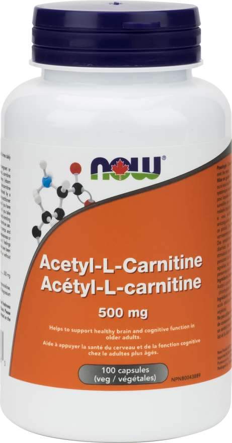 NOW Acetyl-L-Carnitine 500 mg (100 VCaps) Hot on Sale