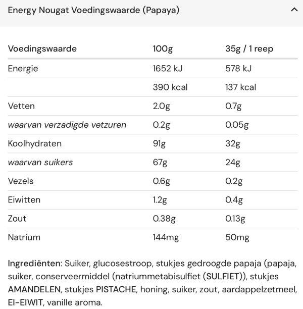 Amacx | Energy Nougat | Papaya | 12 Pack For Sale