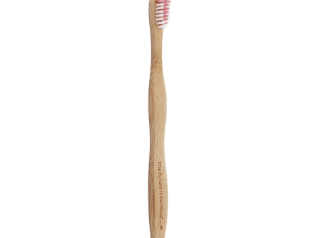 The Future Is Bamboo Adult Soft Bristle Tooth Brush - Pink on Sale