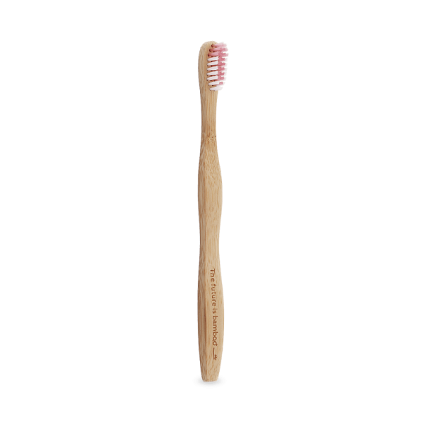 The Future Is Bamboo Adult Soft Bristle Tooth Brush - Pink on Sale