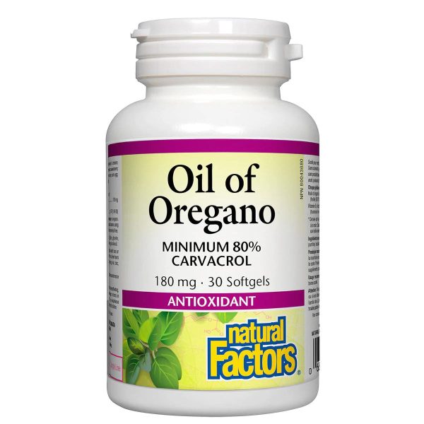 Natural Factors Organic Oil of Oregano 180 mg (Softgels) Supply