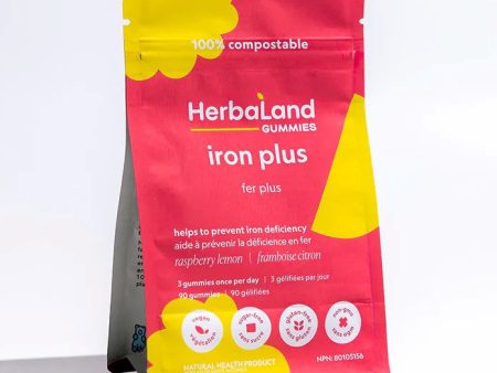 HerbaLand Iron Plus - Raspberry Lemon (90 Gummies) Online Hot Sale