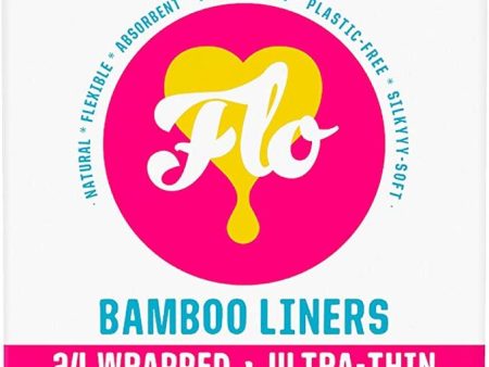 FLO Bamboo Liners Wrapped & Ultra Thin Panty Liners (24 Liners) Online now