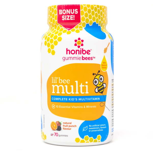 Honibe Gummiebees Lil  Bee Multi Complete Kid s Multivitamin - Natural Fruit Punch (70 Gummies) Sale