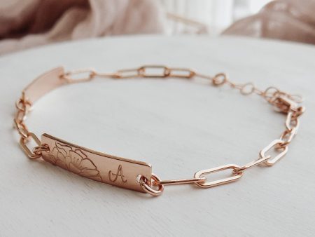 Birth Flower Personalized Mini Bar Bracelet - Nova Online Sale