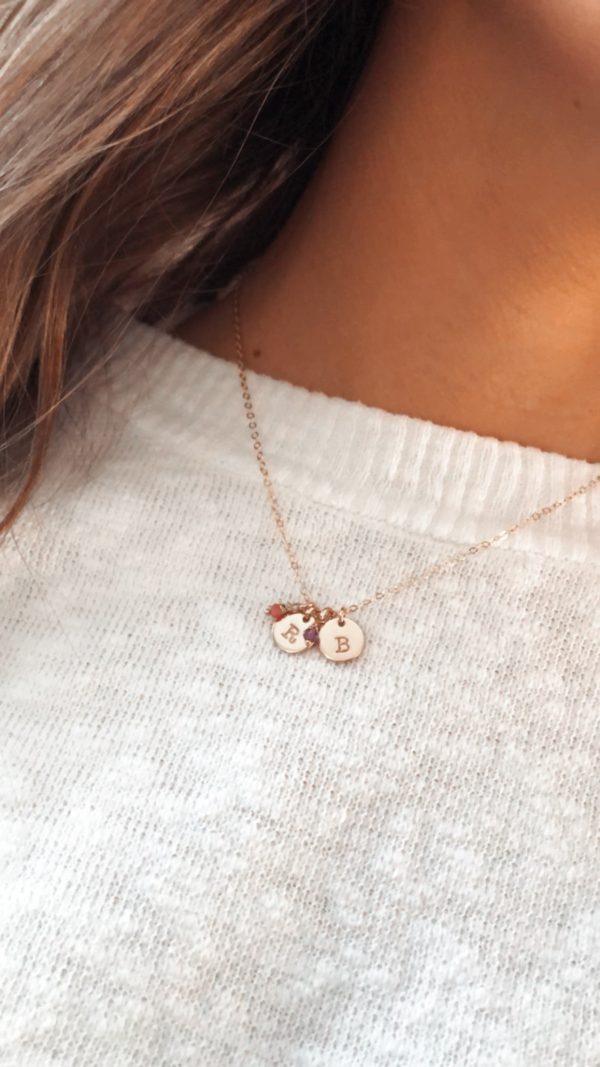 Initial + Birthstone Necklace Sale