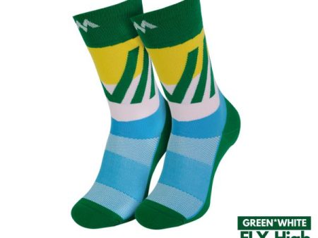 Motive Sock Speed Performance Fly - High Crew Green White Sale