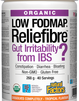 Natural Factors Organic Low Fodmap Reliefibre - Tropical (268 g) For Discount