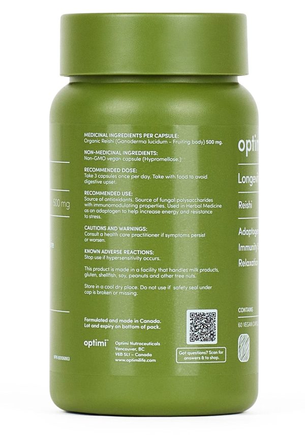 Optimi Longevity Reishi 500 mg (60 VCaps) Fashion