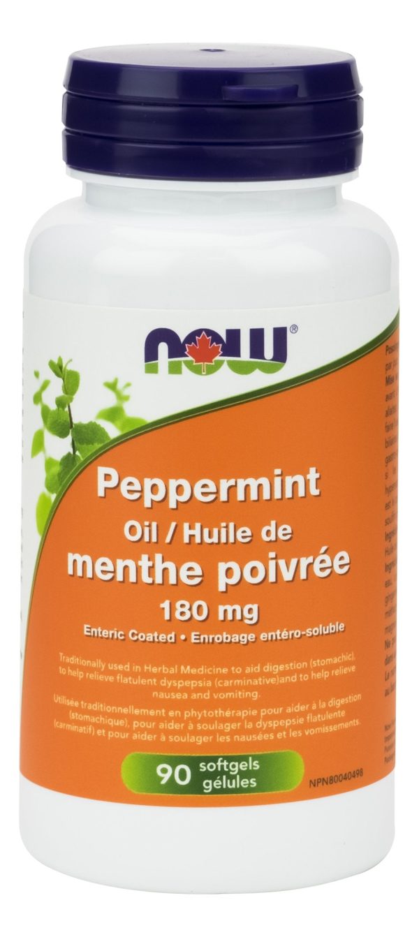 NOW Peppermint Oil 180 mg (90 Softgels) For Discount