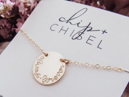 Personalized Mia Disc Necklace For Sale