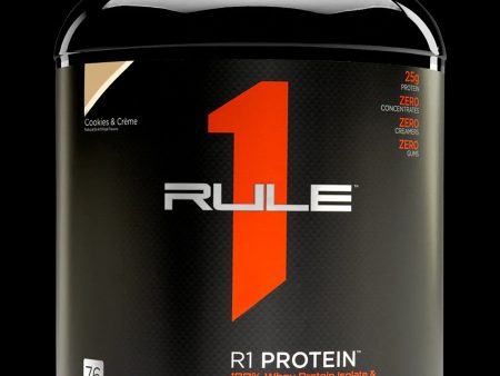 Rule One R1 Protein 100% Whey Isolate & Hydrolyzed Whey - Cookies and Creme Fashion