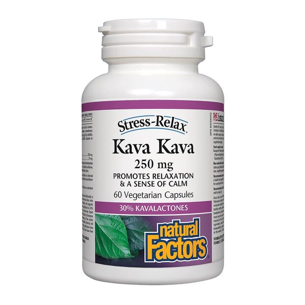 Natural Factors Stress-Relax Kava Kava 250 mg (60 VCaps) For Discount