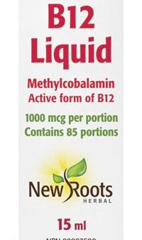 New Roots B12 Liquid Methylcobalamin 1000 mcg (15 mL) Hot on Sale