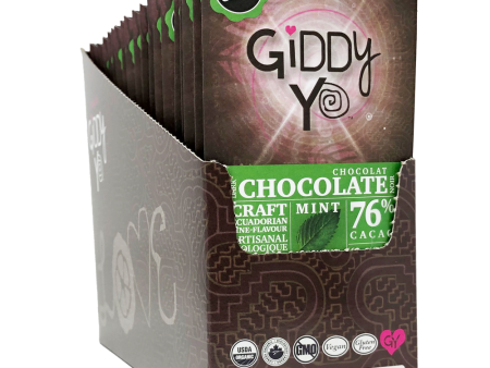 Bridgitte s Giddy Yo 76% Cacao Dark Chocolate Bars - Mint Online Hot Sale