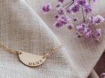 Personalized Luna Mini Half Moon Necklace For Discount