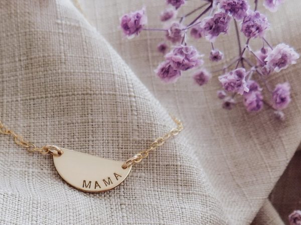 Personalized Luna Mini Half Moon Necklace For Discount