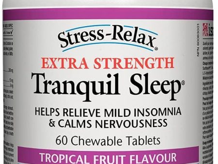 Natural Factors Stress-Relax Tranquil Sleep Extra Strength - Tropical Fruit (60 Chewable Tablets) Online now