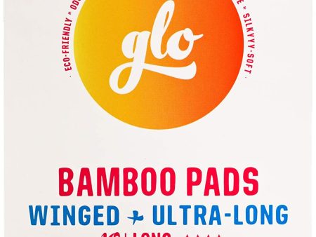 GLO Bamboo Pads Winged & Ultra-Long - Long (10 Pads) Online now