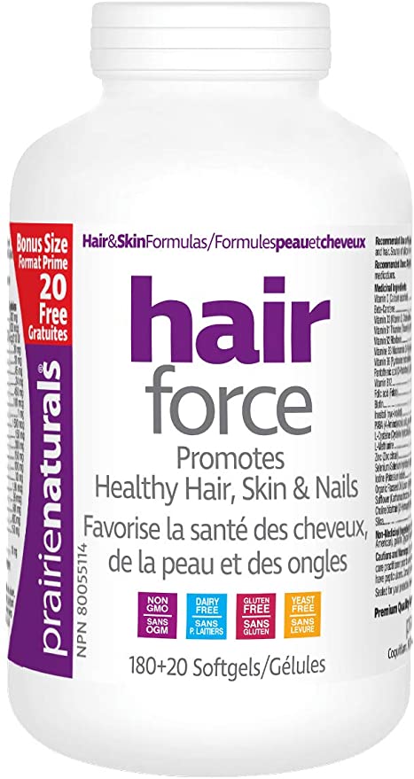 Prairie Naturals Hair-Force BONUS SIZE (200 Softgels) Online Sale