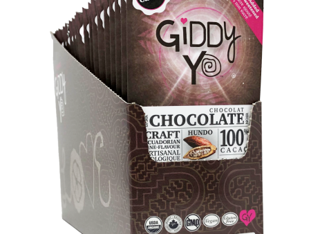 Bridgitte s Giddy Yo 100% Cacao Dark Chocolate Bars - Hundo Hot on Sale