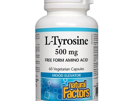 Natural Factors L-Tyrosine 500 mg (60 VCaps) on Sale